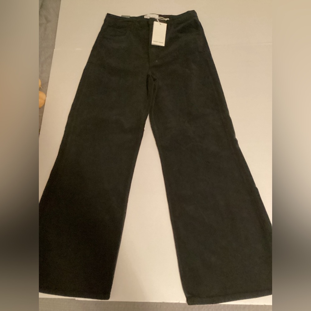Dear John Fiona Wide Leg High Wasted Black Corduroy Jeans Size 30 NWT - Picture 2 of 12